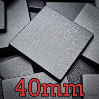 40mm Square Plain Plastic Bases
