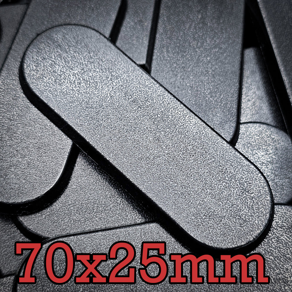 70x25mm Pill Bike Plain Plastic Bases