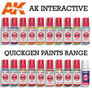 AK Interactive Quickgen Speed Paint | One-Coat Acrylics | 80+ Colours | Auto-Shading Matte Miniature Paints