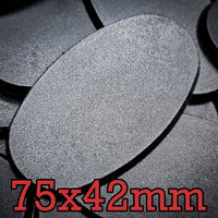 75x42mm Oval Plain Plastic Bases
