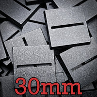 30mm Square Parallel Slotted Plastic Bases
