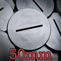 50mm Round Slotted Plastic Bases 3d Print
