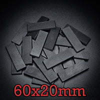 60x20mm Rectangle Plain Plastic Bases 3d Print
