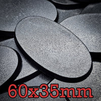 60x35mm Oval Plain Plastic Bases
