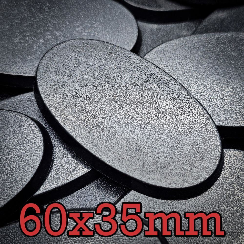 60x35mm Oval Plain Plastic Bases