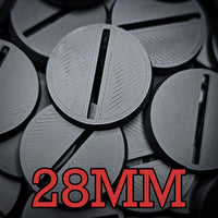 28mm Round Slotted Plastic Bases 3d Print
