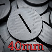 40mm Round Slotted Plastic Bases 3d Print
