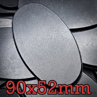 90x52mm Oval Plain Plastic Bases
