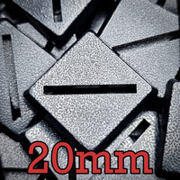 20mm Square Slotted Plastic Bases
