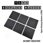 75mm Square Textured Bases 3d Printed