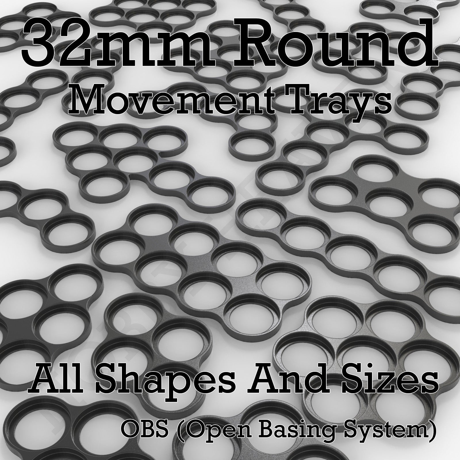 32mm Movement Trays for Tabletop Games | Compatible with Popular Miniatures | Full Range