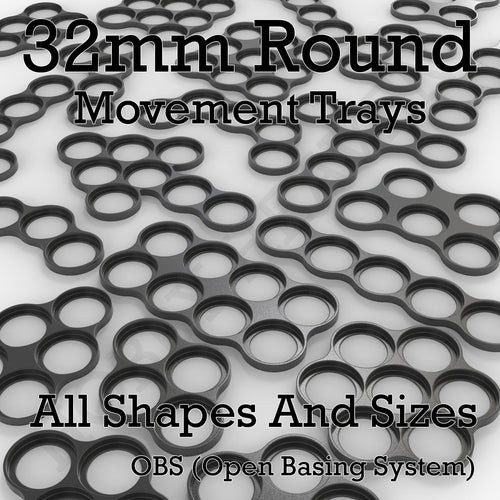 32mm Movement Trays for Tabletop Games | Compatible with Popular Miniatures | Full Range