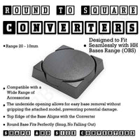 Round to Square Bases Shape and Size Converters 3d Print Full Range
