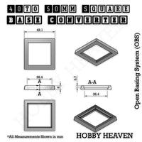 40 to 50mm Square Bases Converters 3d Print
