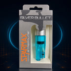 Sparmax Silver Bullet moisture trap in its hang-tab retail pack, the blue body and filter visible in the window