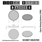 130mm Round Plain Plastic Bases