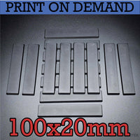 100x20mm Rectangle Plain Bases for Wargaming Miniatures 3d Print