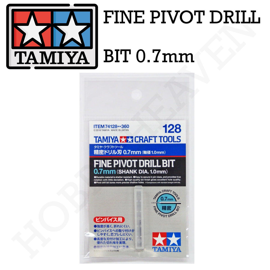 Tamiya Fine Pivot Bit 0.7mm Shank 1mm 74128 - Hobby Heaven