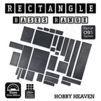 Rectangle Bases Range Sizes - 125x50mm to 200x175mm Large Sizes 3d Print Full Range Tabletop Games
