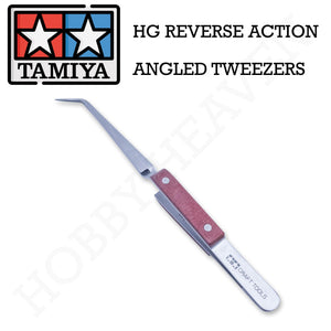 Tamiya Hg Reverse Action Angled Tweezers 74102 - Hobby Heaven