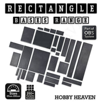 Rectangle Bases Range Sizes - 20x15mm to 75x25mm Small Sizes 3d Print Full Range Tabletop Games
