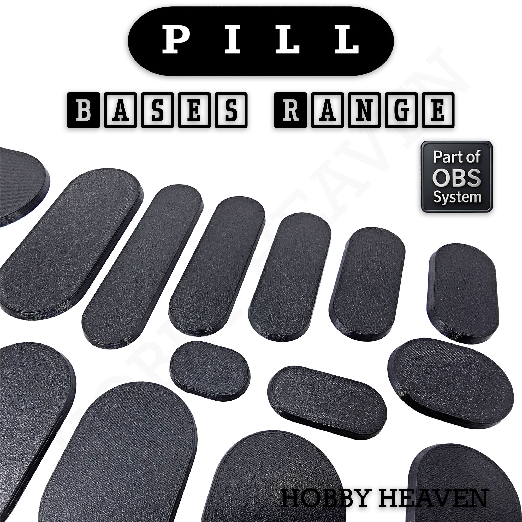 Pill Bases Range - 3d Print Full Range Tabletop Games