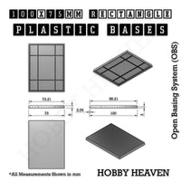 100x75mm Rectangle Plain Plastic Bases 3d Print

