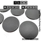 75mm Round Textured Bases 3d Printed