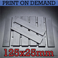 125x25mm Rectangle Plain Bases for Large Wargaming Miniatures 3d Print
