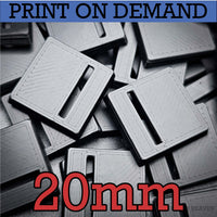 20mm Square Parallel Off-Center Slotted Bases 3d Print
