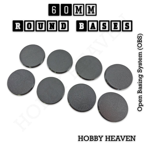 'True' 60mm Round Textured Bases 3d Printed