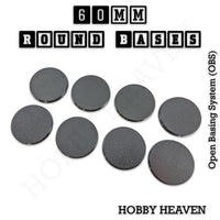 'True' 60mm Round Textured Bases 3d Printed
