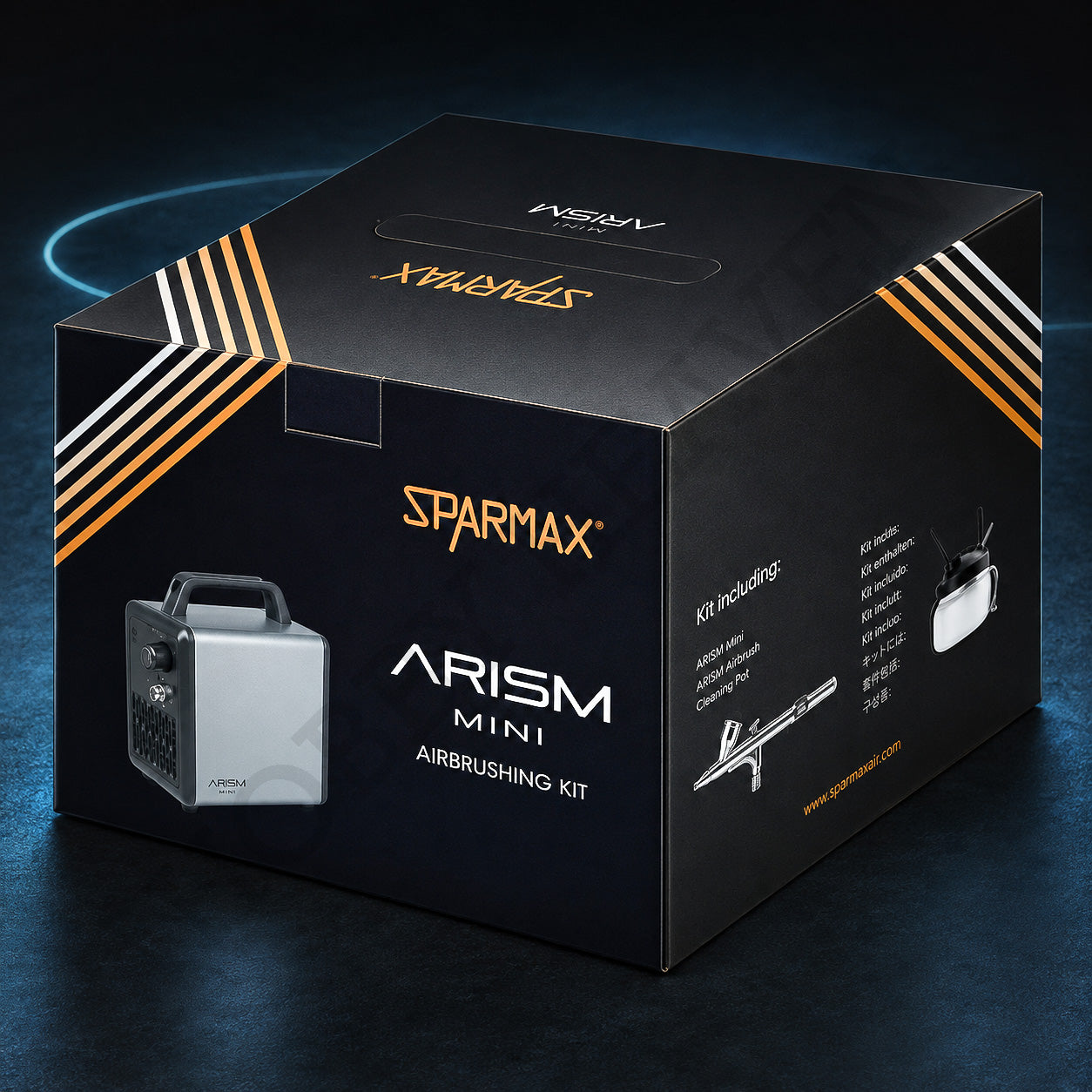 Sparmax ARISM Mini Compressor & MAX-4 Airbrush Kit (C-AR-MINI-KIT-GREY) – Cosmic Grey
