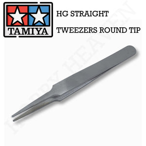 Tamiya Hg Straight Tweezers Round Tip 74109 - Hobby Heaven