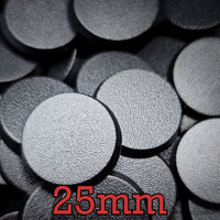 25mm Round Plain Plastic Bases