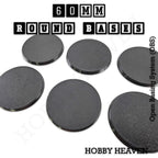 'True' 60mm Round Textured Bases 3d Printed