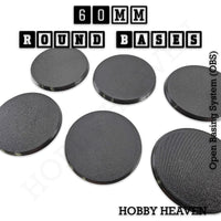 'True' 60mm Round Textured Bases 3d Printed
