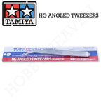 Tamiya Hg Angled Tweezers Round Tip 74108 - Hobby Heaven