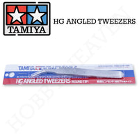 Tamiya Hg Angled Tweezers Round Tip 74108 - Hobby Heaven
