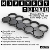 40mm Movement Trays for Tabletop Games | Warhammer Compatible | Full Range
