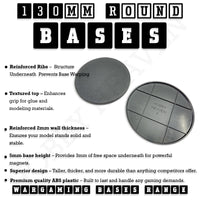 130mm Round Plain Plastic Bases
