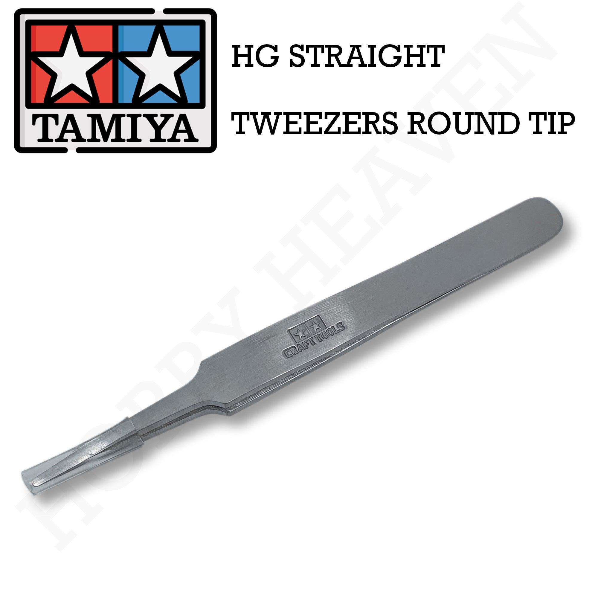 Tamiya Hg Straight Tweezers Round Tip 74109 - Hobby Heaven