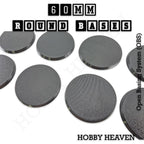 'True' 60mm Round Textured Bases 3d Printed