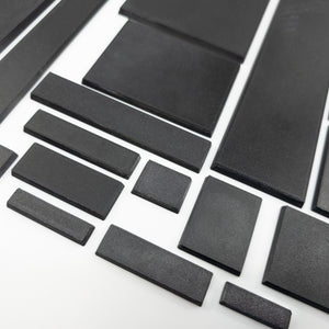 Rectangle Bases Range Sizes - 20x15mm to 75x25mm Small Sizes 3d Print Full Range Tabletop Games