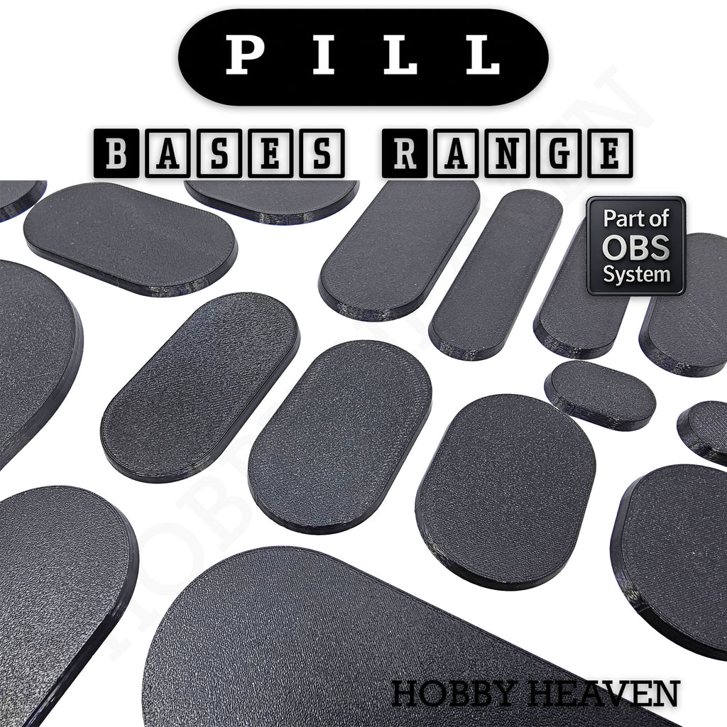 Pill Bases Range - 3d Print Full Range Tabletop Games