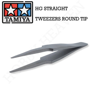 Tamiya Hg Straight Tweezers Round Tip 74109 - Hobby Heaven