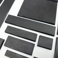 Rectangle Bases Range Sizes - 20x15mm to 75x25mm Small Sizes 3d Print Full Range Tabletop Games
