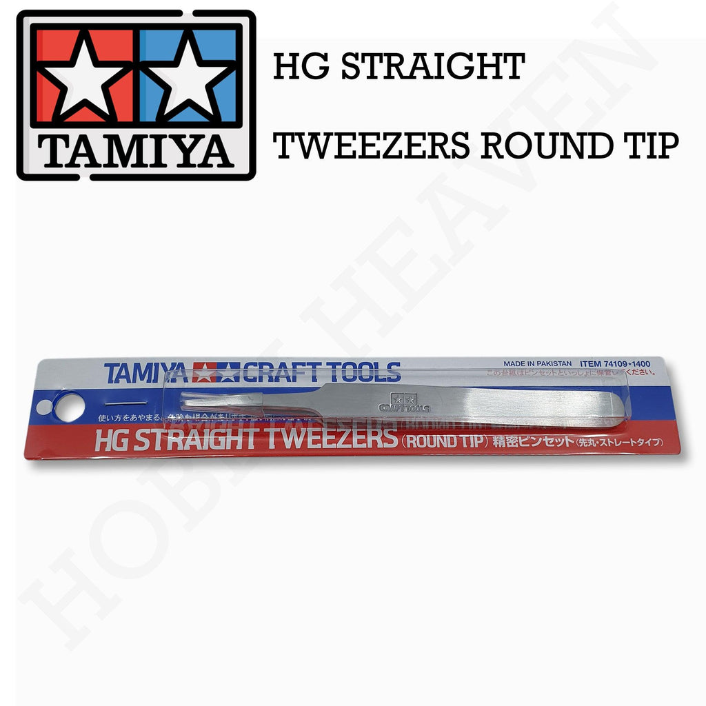 Tamiya Hg Straight Tweezers Round Tip 74109 - Hobby Heaven