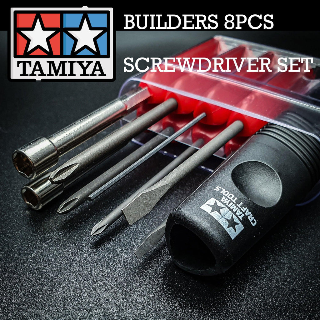 Tamiya Builders 8pcs Screwdriver Set 74023 - Hobby Heaven
