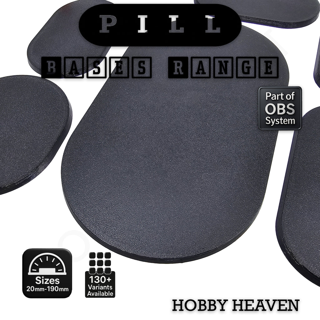 Pill Bases Range - 3d Print Full Range Tabletop Games